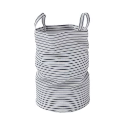 Castorama Panier à Linge GoodHome Islay Capacité 45 Litres Coloris Bleu En Coton Ø34 X H.52 Cm