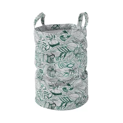 Castorama Panier à Linge GoodHome Nassua Capacité 45 Litres Coloris Vert En Coton Ø34 X H.52 Cm