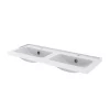 Castorama Plan Double Vasque En Céramique Blanc GoodHome Lana 120 Cm
