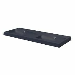Castorama Plan Double Vasque Noir GoodHome Mila 120 Cm