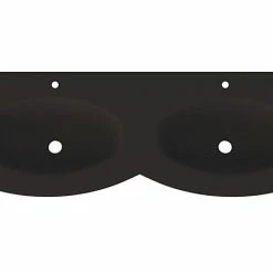 Castorama Plan Double Vasque Verre Noir Mat Vague 138 Cm