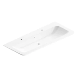 Castorama Plan Simple Vasque à Encastrer Résine Blanc Brillant Alba 121 Cm