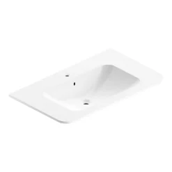 Castorama Plan Simple Vasque à Encastrer Résine Blanc Brillant Alba 86 Cm