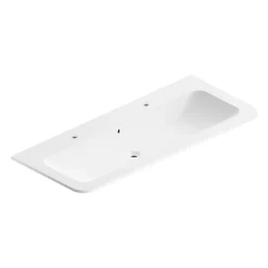 Castorama Plan Simple Vasque à Encastrer Résine Blanc Mat Alba 121 Cm