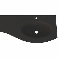 Castorama Plan Vasque à Droite Verre Noir Vague 104 Cm