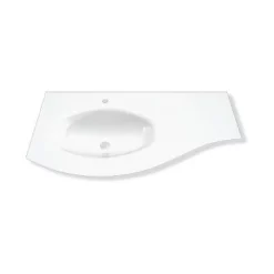 Castorama Plan Vasque à Gauche Verre 104 Cm Vague