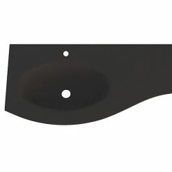 Castorama Plan Vasque à Gauche Verre Noir Vague 104 Cm