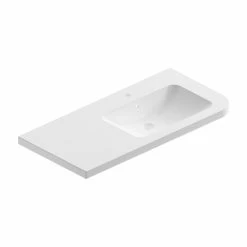 Castorama Plan Vasque Blanc Version Droite Cooke & Lewis Voluto 108 Cm