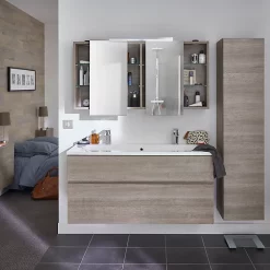 Castorama Plan Vasque En Céramique Blanc Blanc Calao 120 Cm