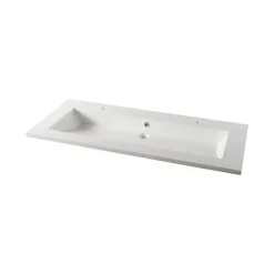 Castorama Plan Vasque En Résine Blanc Calao 120 Cm