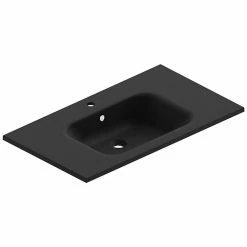 Castorama Plan Vasque En Résine Noir Pura 90 Cm