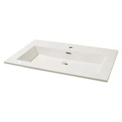 Castorama Plan Vasque Résine Blanc Pamili 80 Cm