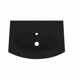 Castorama Plan Vasque Verre Noir Mat Vague 69 Cm