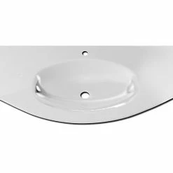 Castorama Plan Vasque Verre Vague Version Centre 138 Cm