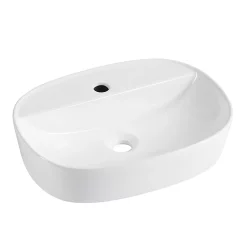 Castorama Vasque à Poser Ovale Céramique Blanc Faro