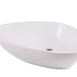 Castorama Vasque Salle De Bains à Poser GoodHome Citrine En Céramique Coloris Blanc L.58 X P.58 X H.14 Cm