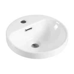 Castorama Vasque Semi-encastrée Ronde Céramique Blanc Carla